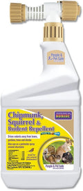Bonide Chipmunk Squirrel &amp Rodent Repellent 32 oz Ready-to-Spray for Outdoor Use Deter from Lawn &amp Garden