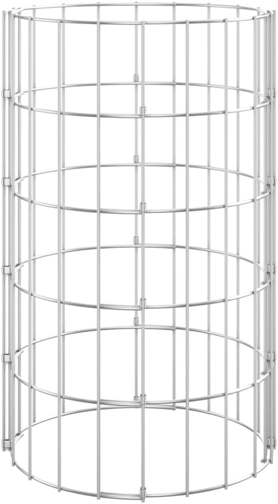 Circular Gabion Raised BedsGreenhouse PlanterDecorative Patio PlantersPatio Raised BedsVegetable PlantersHerb Plantersfor HerbsFruitsDeep-rooted vegetables3 pcs Galvanized Steel Ø11.8x19.7