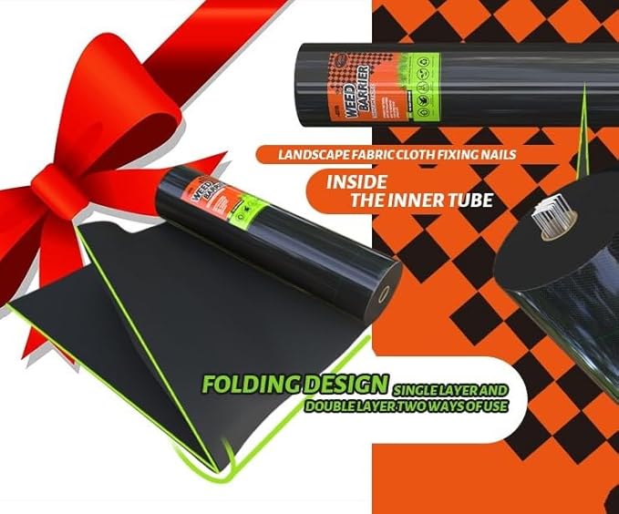 Weed Barrier Landscape Fabric Weed Barrier Landscape Fabric Durable Geotextile Fabric for Landscaping French Drains (4 * 100)