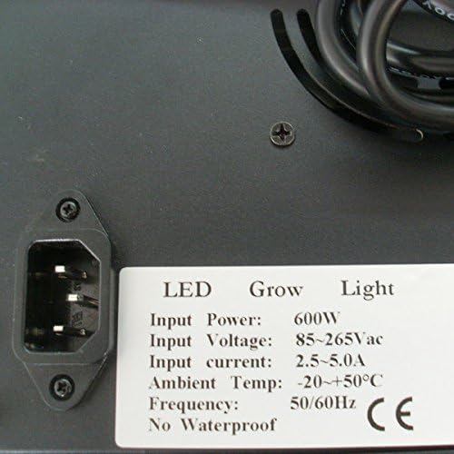 600W LED Plant Grow Light Panel For Hydroponic Garden Greenhouse Black(200pcsx3W leds)
