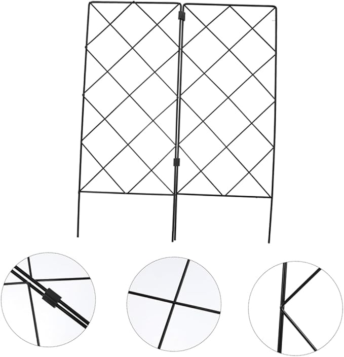2Pcs Garden Trellis for Climbing Plants Sturdy Folding Plant Support Structure for Vertical Growth of Vines Flowers and Vegetables
