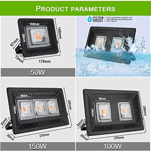 Fengyan LED Grow Light 150W AC 220V PhytoLamp For Plants Flower Seeding IP65 Waterproof Full Spectrum Plants Lamp LED Street Lamp