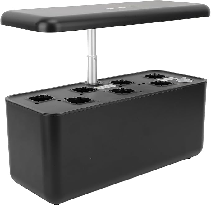 Hydroponics Growing System Pump Circulation Mode LED Hydroponics Growing System Kit for Home (Black)