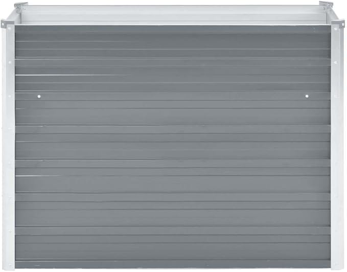 Galvanized Steel Raised Garden Bed 39.4 x 15.7 x 30.3 in Grey Rectangular Metal Planter Box with Open Bottom for Balcony Patio Backyard Elevated Flower Vegetable Outdoor Planting