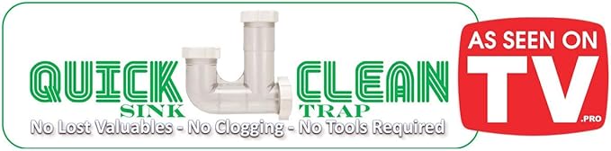 Quick Clean Sink Trap | 1 1/4 &amp 1 1/2 P-Trap Replacement Upgrade | Jewelry Catcher | DIY Unclog Your Drain | No Tools Required | Bathroom/Salon Hair Trap | Made in USA | Veteran Owned