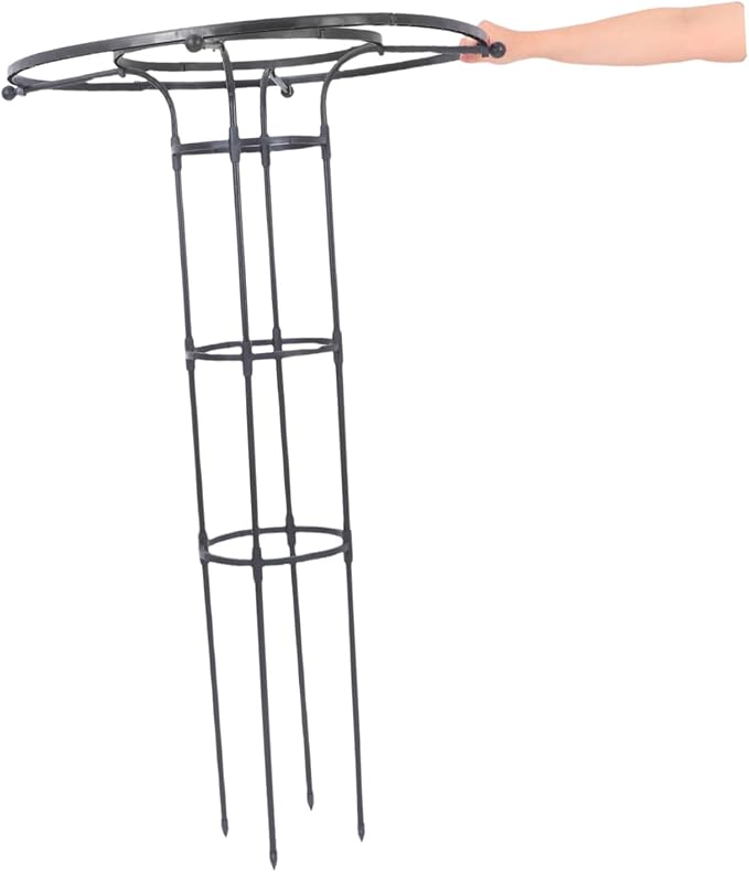 Generic Multi-Functional Umbrella Shaped Plant Support Frame for Climbing Vines and Roses Garden Trellis for Indoor and Outdoor Plants Easy Assembly Black