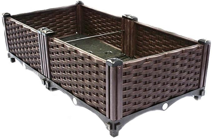 YSUEFIJO Outdoor Elevated Garden Bed Planter Raised Beds for Vegetables Planter Box Plastic Rectangle Raised Garden Bed Tall for Vegetables Fruits Flowers Herbs Succulents