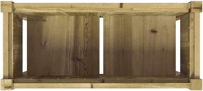 Garden Planter Box Natural Solid Pine Wood 27.6x27.6x27.6 in Weather-Resistant Raised Garden Bed for Outdoor Plants Balcony Patio