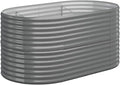 Garden Raised Bed Powder-Coated Steel 59.8x31.5x26.8 Gray Funny Plant Pots Pots for Plants Large Planters for Outdoor Plants Garden Pots for Plants Outdoor Gardening Porch