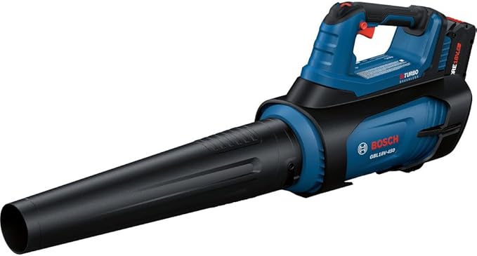 BOSCH GBL18V-450N18 18V Blower Kit 450 CFM Air Flow and 123 MPH Air Speed for (Includes: Blower 8Ah Battery Charger)