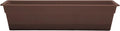 Bloem Dura Cotta Window Box Planter: 24 - Chocolate - with Tray Weatherproof Resin Box Removable Tray for Indoor &amp Outdoor Use Gardening 3 Gallon Capacity