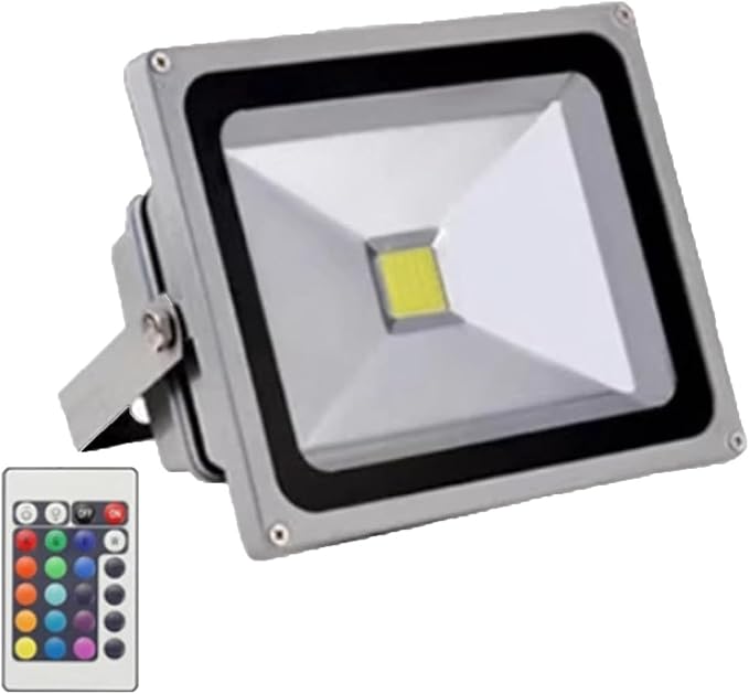 Outdoor Spotlight Ground Floodlight 220V Low Voltage Led Beam Light IP65 Waterproof Landscape Tree Light for Garden Patio Pathway Construction SearchlightRGB+Remote Control 20W