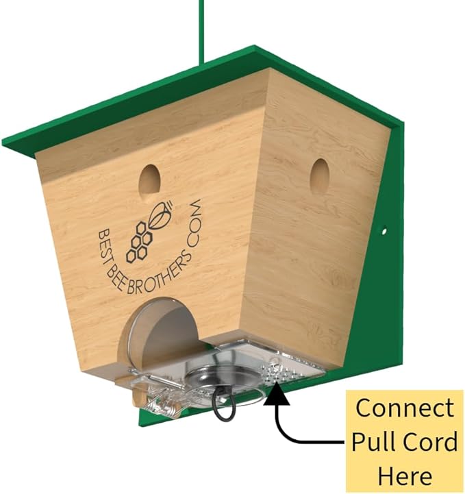 Best Bee Brothers Turbo Trap 2.0 Professional-Grade Carpenter Bee Trap for Outside with Bee Vault Large Viewport &amp Spring-Loaded Door 4.1” W x 4.8” H x 5.9” D Brown (2 Pack)