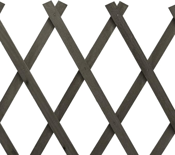 Garden Trellis Fence Wood Expandable Plant Support Climbing Lattices Wooden Decorative Divider Wall for Lawn Backyard Balcony Patio Outdoor Gray 47.2x23.6