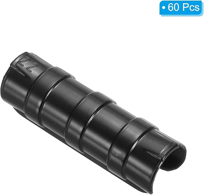 PATIKIL Greenhouse Clamp 60 Pack Plastic Garden Buildings Tube Clips Hoop for 0.9 22mm Pipe Greenhouse Film Frame Sunshade Net Black