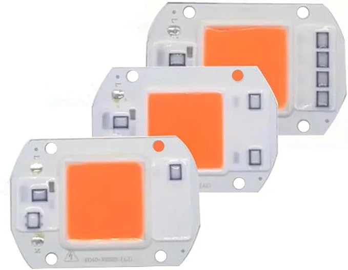 LED COB Full Spectrum Chip 20W 30W 50W AC220V/110V Plant Grow Light LED Floodlight Lamp Module 380-840nm 5pcs (Color : 30W AC220V 380-840nm)