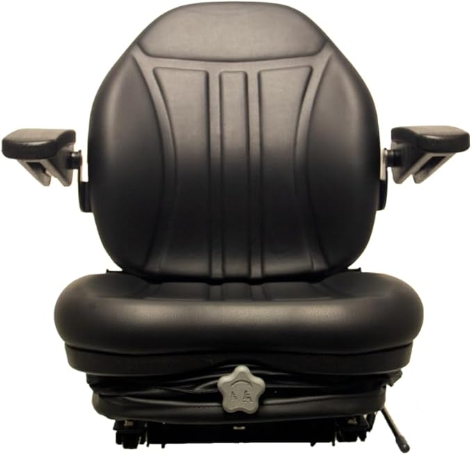 Lawn Mower Replacement Seat with Suspension &amp Armrests Black Compatible with Gravely PM252XDZ PM260HXDZ PM260HXDZ LPG PM260MXDZ PM266HXDZ PM272HXDZ PM320 360000BK-GV2