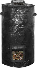 80 Gallon Compost Bin Bag for Outdoor Plastic Composting Bin with Zipper Lid and Handles Garden Kitchen Food Waste Lawn Leaf Reusable Compost Bag Friendly Organic Waste Collector ((2 PCS) Black)