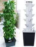Hydroponics Tower Garden Hydroponic Growing - Grow Fruits and Vegetables with Timer Pump and Net Pots - Aeroponics Kit for Home (30ho