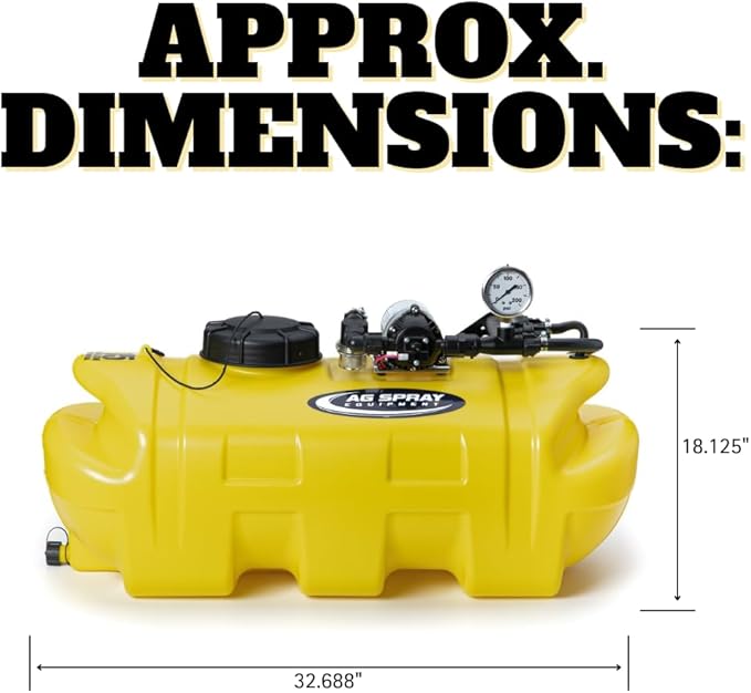 15 Gallon Platinum Spot Sprayer | 2.2 GPM 12V Diaphragm Pump (100 PSI) | Pro-Series Spray Gun Adjustable Nozzle | 15ft Long Reach Hose | Used for ATV UTV &amp Lawn Maintenance