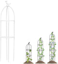 Obelisk Plant Tower Garden Trellis for Climbing Plants Flowers Stand Rose Vines Trellis for Outdoor &amp Indoor Garden Obelisk(White40x85cm/15.7x33in)