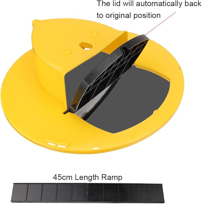 1PC Mouse Rat Trap Bucket Turnover Barrel Lid Mouse Rat Trap for Indoor Outdoor Mouse Rat Traps Compatible 5 Gallon Bucket（Without Barrel）