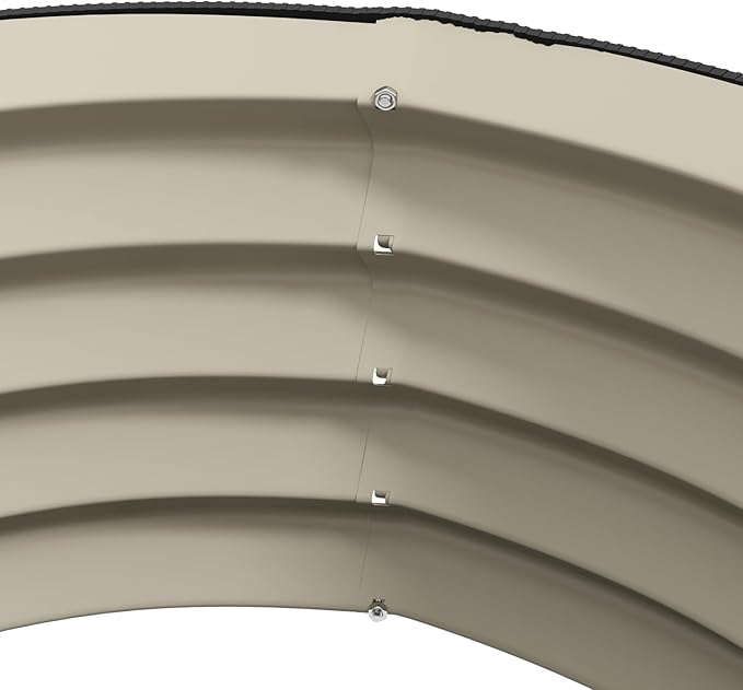Galvanized Raised Garden Beds Set of 2 - Cream White