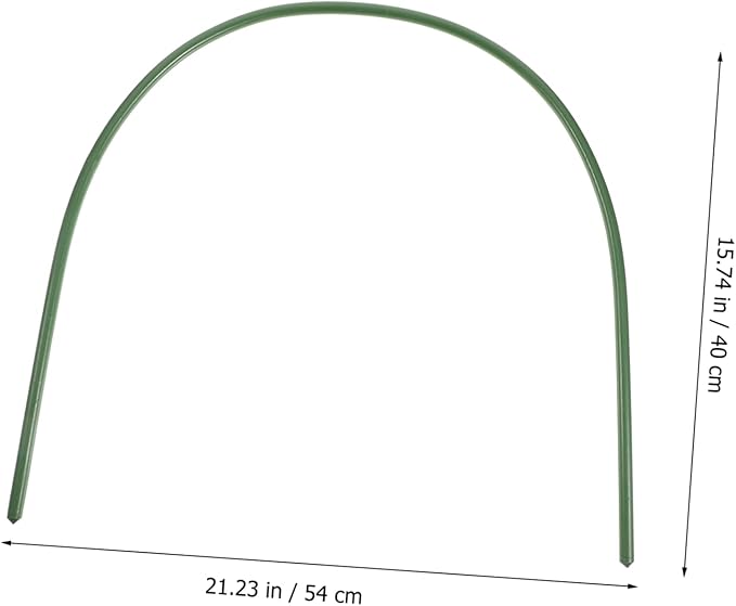 Alasum 5PCS Plastic Coated Steel Garden Hoops for Greenhouse Arch Shaped Supports for Gardening Use Sturdy and Sturdy Tunnel Holders Random Style