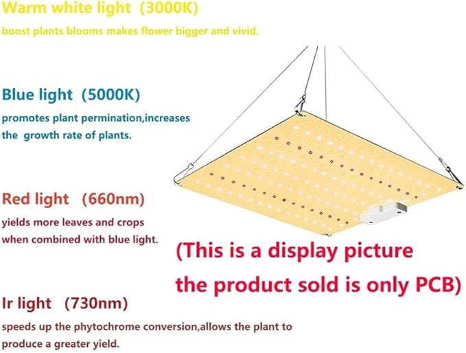 1Pcs 120W LED Plant Grow Light Fit for PCB Lm281b + LED with Red 660nm 730nm 395nm for Indoor Plant Grow