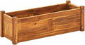 vidaXL Garden Raised Bed Wooden Raised Flower Bed for Flowers and Plants Solid Acacia Wood Planter Outdoor and Indoor Use Brown