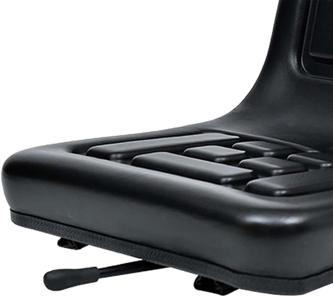 Tractor Seat Lawn Mower Seat Comfortable PU Leather with Back Rest Harvesters Seat Universal for Rice Transplanters Excavator Slide Rail Model