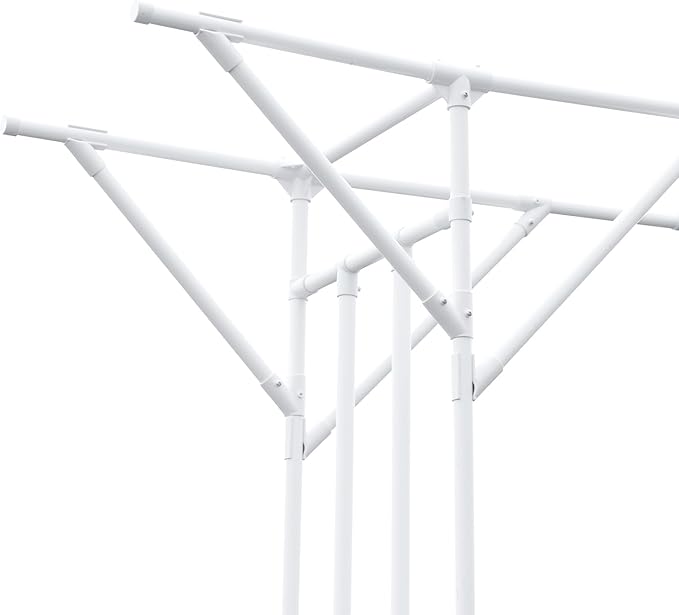 White Garden Trellis for Climbing Plants 11.8x1.3x8.9ft Flat Top Plant Support Structure Vertical Gardening Outdoors Decor