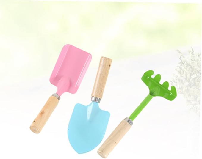 2 Sets Garden Tool Set Garden Tools for Wooden Garden Tools Gardening Tools Random Color