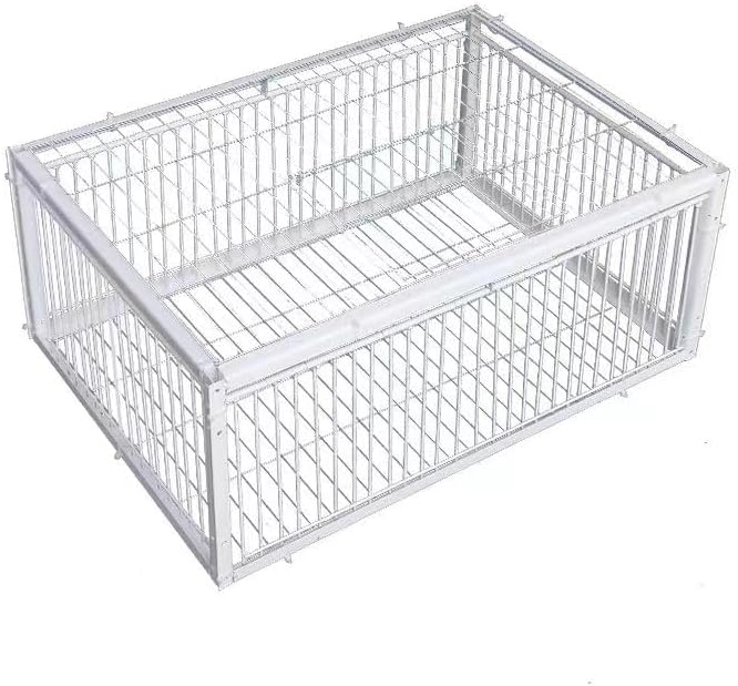 Foldable Galvanised Pigeon Trap Cage Humane One-Way Entrance Escape-Proof Design Portable Easy Assembly Ideal Pigeon Coop and Bird Trap Cage for Feral Doves Andowns (23.63 L X 15.75 W X 10.24 H)