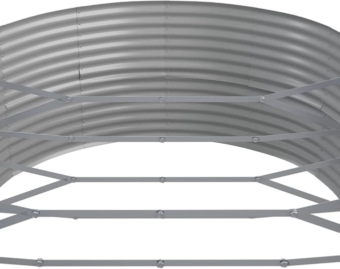 Metal Raised Garden Bed Garden Raised Bed Powder-Coated Steel Outdoor Planter Box for Vegetables Herbs Flowers 229.9x55.1x26.8 Gray-184