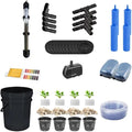 Hydroponic System RDWC 2GAL Kit 5-Bucket Hydroponic System with Air Pumps Net Pots &amp Water Reservoir (Hose 3/4)