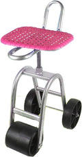 Garden Stool with WheelsHeightening Rolling Gardening Cart 45-59cm Adjustable HeightBearing 150kgfor Orchards Farms Home(3 Wheels)