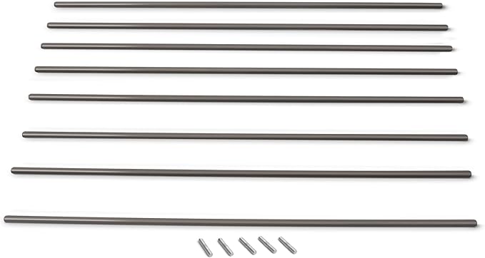 ANLEOLIFE 8-Pack 24 Inch Raised Garden Bed Support Rods Reinforcement Stabilizer Bracing Kit with Connector Studs &amp Screws to Prevent Bowing in Raised Garden Beds Quartz Grey