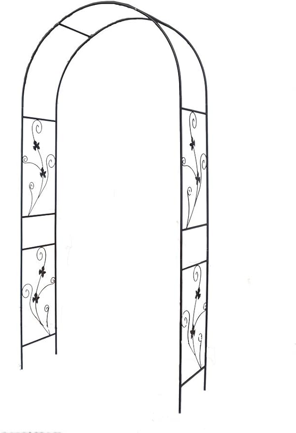 1. GO Steel Garden Arch 7'5'' High x 3'7'' Wide Garden Arbor for Various Climbing Plant Outdoor Garden Lawn Backyard