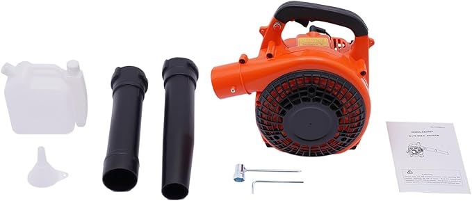 2-Stroke Cordless Leaf Blower 25.4cc Handheld Gas Blower for Lawn Care Yards - Orange (US Stock)