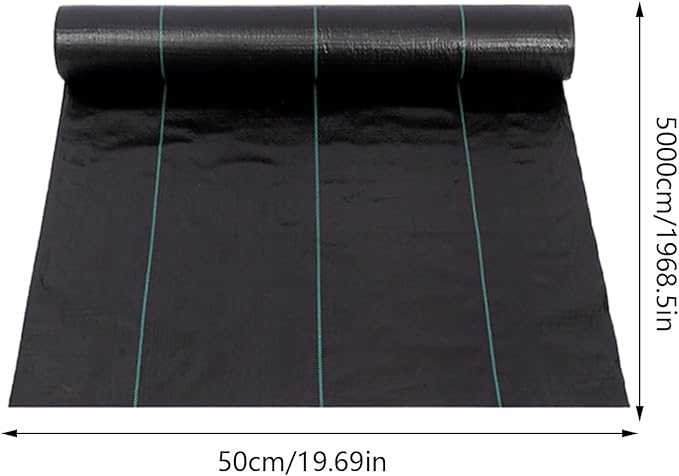 Landscape Fabric for Gravel - Garden Blocker Sheet | 1.6x164ft Ground Cover Fabric with Heavy Duty Material Sturdy Barrier Layer for Vegetable Beds Flower Gardens Greenhouse Landscaping