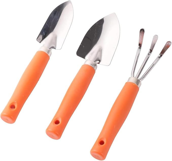 Garden Tools Gardening Tools Garden Tool Set -3 Piece Aluminum Gardening Hand Tools - Including Garden Trowel - Hand Shovel - Tilling Hand Rake Gardening Too