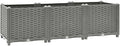 YAFF Rectangular Raised Garden Bed - Light Grey Polypropylene Textured Basketweave Finish 47x47 Inches