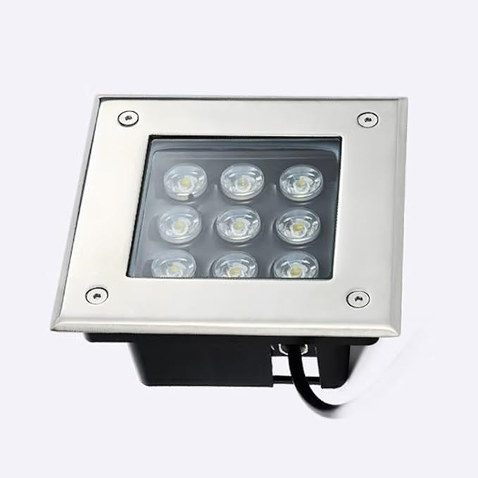 Ground LED Landscape Lights - Outdoor Buried Lights IP66 Waterproof Recessed Ground Light AC85-110V for Garden Yard Walkway Pathway Architectural Lighting