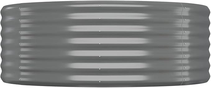 Raised er BedRaised Planters for GardenOutdoor er BoxPatio Raised Bed Powder-Coated Steel 39.4x39.4x14.2 Gray