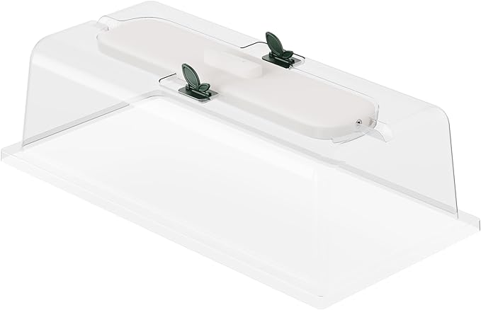 Vego garden Seedling Dome Cover 10 x 20 Food-Grade PET Plastic with Drip Irrigation &amp Vented Airflow with Grow Light