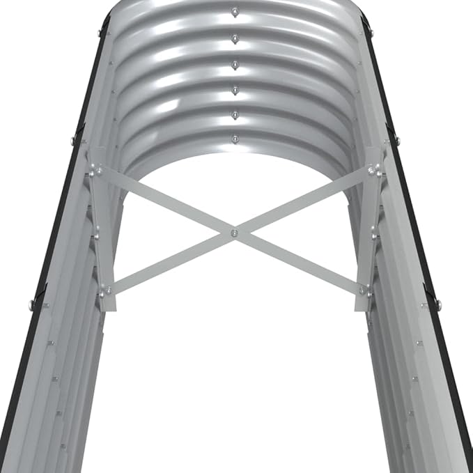 Oval Shape Garden Raised Bed Powder-Coated Steel Raised Planter Bed Metal Planter Raised Garden Boxes Outdoor Metal Raised Garden Beds for Vegetables 130.7x15.7x14.2-436