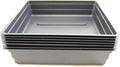 Living Whole Foods Plant Germination Drip Trays - Pack of 10-10 by 10 Black Plastic Greenhouse Growing Flats with No Drain Holes - for Seedlings Microgreens Wheatgrass More