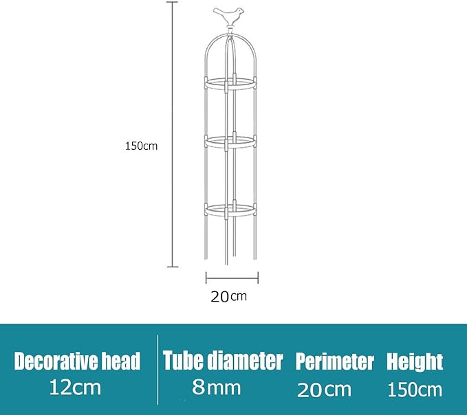 2 Pack Garden Trellis for Climbing Plants Trellis for Potted Plants Tomato Cage Pots Rustproof Metal Plant Flower Trellises Clematis Vine Jasmine Support Outdoor Indoor(White23 * 180cm/9*11.8)