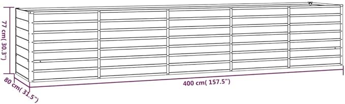 Garden Raised Bed Rusty Corten Steel Succulent containers Plant containers Cactus potsGeometric planters for Garden Indoor 157.5 x 31.5 x 30.3 in